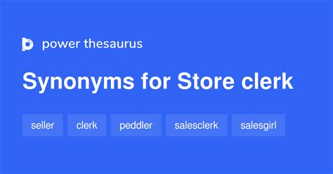 store clerk synonym.